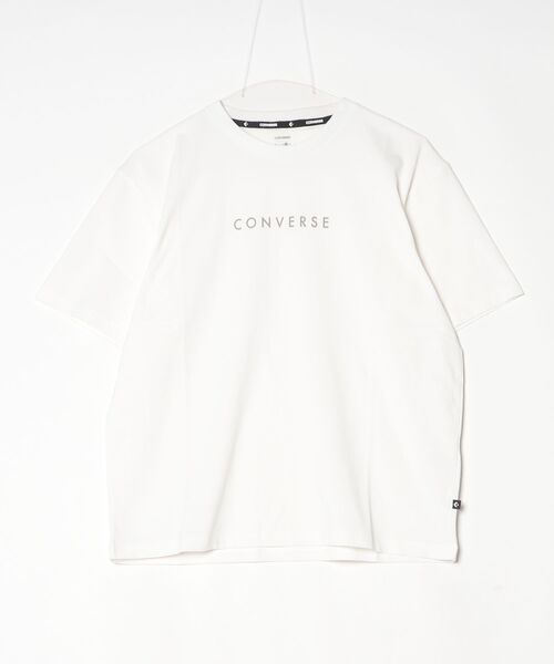 CONVERSE（コンバース）の「コンバース  CV LOGO TEE L 半袖Tシャツ（Tシャツ/カットソー・レディース・チャコールグレー/ホワイト/ブラック・M/L）」の13枚目の写真