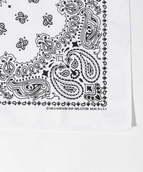 BEAMS（ビームス）の「HAV A HANK / ペイズリーバンダナ（バンダナ/スカーフ・メンズ・ホワイト/ブラック/レッド/グリーン/ネイビー・ONE SIZE）」の19枚目の写真