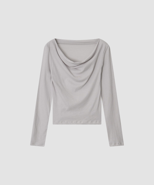 THE LILLE(ザ リル)の「Flow Cotton Drape T_Light Gray(Tシャツ/カットソー・レディース・その他・FREE)」の2枚目の写真