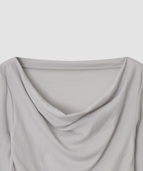 THE LILLE(ザ リル)の「Flow Cotton Drape T_Light Gray(Tシャツ/カットソー・レディース・その他・FREE)」の4枚目の写真