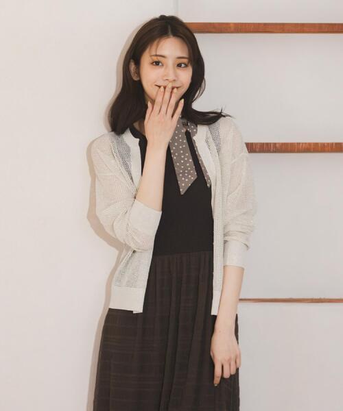 grove(グローブ)の「【貴島明日香さん着用】リブニット×チュール ドッキングワンピース(ワンピース・レディース・スモーキーグリーン系/ブラウン系その他/ブラック・02/01/03)」の13枚目の写真