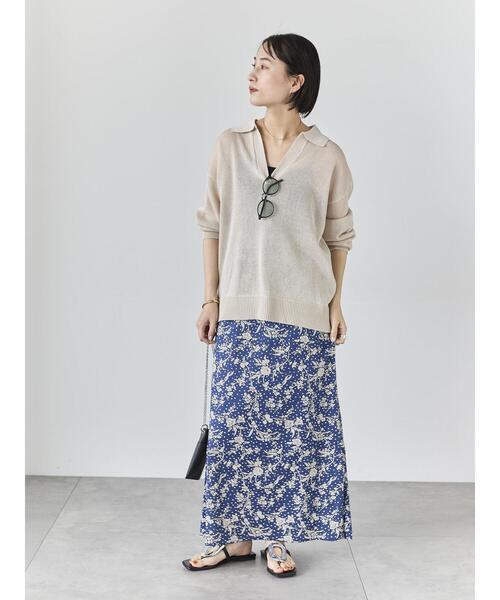 Te chichi(テチチ)の「メッシュスキッパーポロニット(ニット/セーター・レディース・レッド/ブラック/ベージュ・F)」の7枚目の写真