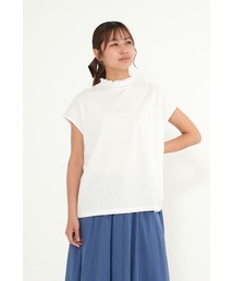 衿シャーリングフレンチTシャツ