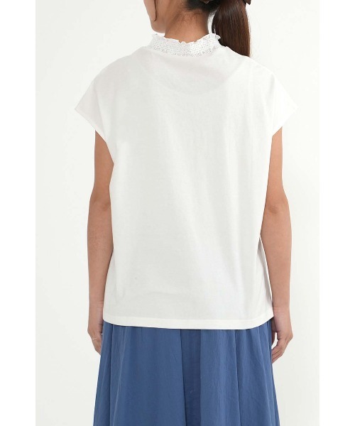 HEART MARKET（ハートマーケット）の「【接触冷感】衿シャーリングフレンチTシャツ（Tシャツ/カットソー・レディース・ブラック系2/ナチュラル/ブラック/ブラック系1/ホワイト/ホワイト系・FREE）」の15枚目の写真