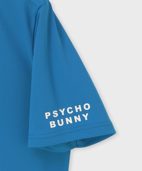 Psycho Bunny（サイコバニー）の「[GOLF]アウトライン2BUNNY ドライメッシュモックネックTシャツ（Tシャツ/カットソー・メンズ・ホワイト/ブラック/ブルー・MEDIUM/LARGE/X-LARGE）」の9枚目の写真