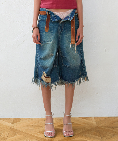 THEVINYLHOUSE（ザバイニルハウス）の「DESTROYED DENIM SHORTS BLUE（その他パンツ・メンズ・その他・SMALL/MEDIUM/LARGE）」の15枚目の写真