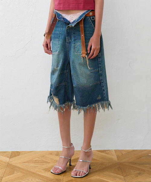 THEVINYLHOUSE（ザバイニルハウス）の「DESTROYED DENIM SHORTS BLUE（その他パンツ・メンズ・その他・SMALL/MEDIUM/LARGE）」の16枚目の写真