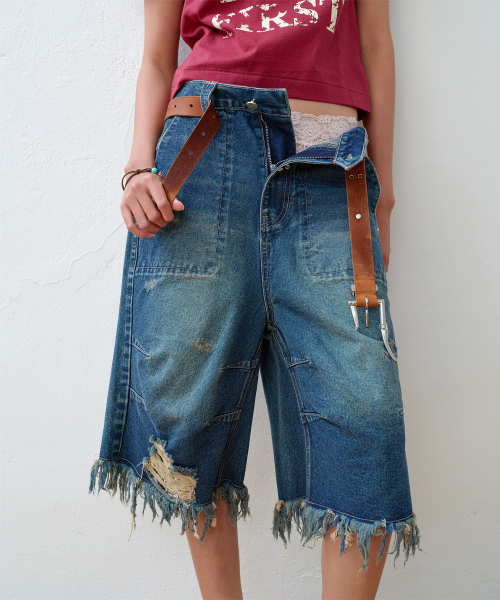 THEVINYLHOUSE（ザバイニルハウス）の「DESTROYED DENIM SHORTS BLUE（その他パンツ・メンズ・その他・SMALL/MEDIUM/LARGE）」の12枚目の写真