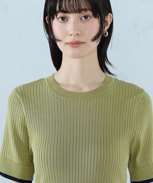 COMME CA ISM（コムサイズム）の「レイヤードデザイン リブニット（ニット/セーター・レディース・ブラック/グレー/グリーン・LARGE/MEDIUM）」の19枚目の写真