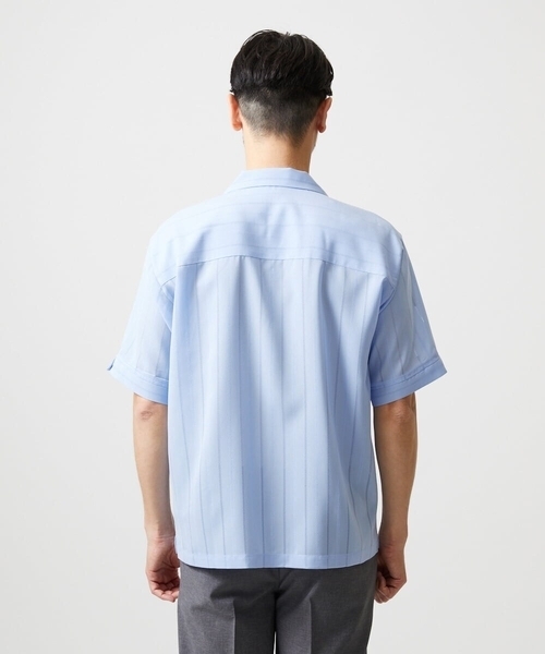 MICHEL KLEIN HOMME (ミッシェルクランオム)の「ストライプリラックス半袖シャツ(シャツ/ブラウス・メンズ・ライトブルー/ネイビー・MEDIUM/X-LARGE/LARGE)」の7枚目の写真