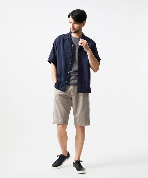 MICHEL KLEIN HOMME (ミッシェルクランオム)の「ストライプリラックス半袖シャツ(シャツ/ブラウス・メンズ・ライトブルー/ネイビー・MEDIUM/X-LARGE/LARGE)」の17枚目の写真