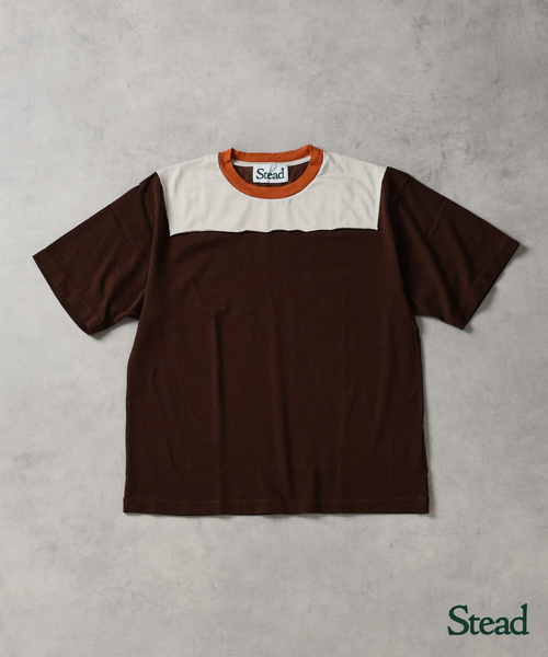 JOURNAL STANDARD J.S HOMESTEAD(ジャーナルスタンダードホームステッド)の「Stead / ブロック オーバー ヨーク Tシャツ(Tシャツ/カットソー・メンズ・ブラウン/ホワイト/ブラック・LARGE/MEDIUM)」の3枚目の写真