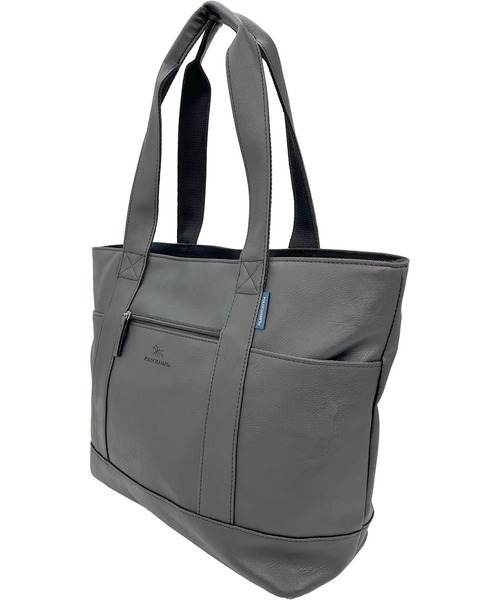 POLOCHAMPS(ポロチャンプス)の「POLOCHAMPS/ポロチャンプス PUレザートートバッグ/A4サイズ対応(トートバッグ・メンズ・ブラック/グレー・FREE)」の3枚目の写真