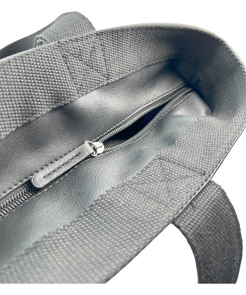 POLOCHAMPS(ポロチャンプス)の「POLOCHAMPS/ポロチャンプス PUレザートートバッグ/A4サイズ対応(トートバッグ・メンズ・ブラック/グレー・FREE)」の7枚目の写真