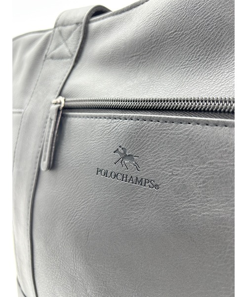 POLOCHAMPS(ポロチャンプス)の「POLOCHAMPS/ポロチャンプス PUレザートートバッグ/A4サイズ対応(トートバッグ・メンズ・ブラック/グレー・FREE)」の9枚目の写真