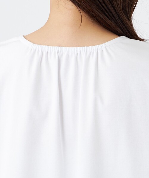 TRANS WORK(トランスワーク)の「【L】【ウォッシャブル】コットンスムースレースコンビカットソー(Tシャツ/カットソー・レディース・ホワイト/ブラック・46/44)」の9枚目の写真