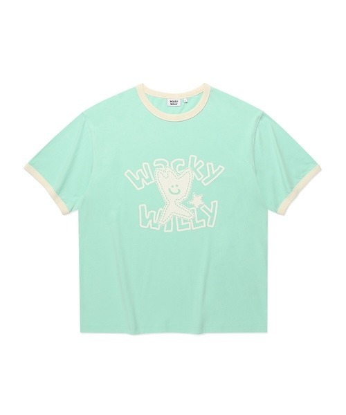 Wacky WiLLy(ワッキーウィリー)の「KIKY RINGER SHORT-SLEEVED T-SHIRT(Tシャツ/カットソー・メンズ・グリーン/ブラウン/ネイビー・X-LARGE/LARGE/MEDIUM/SMALL)」の2枚目の写真