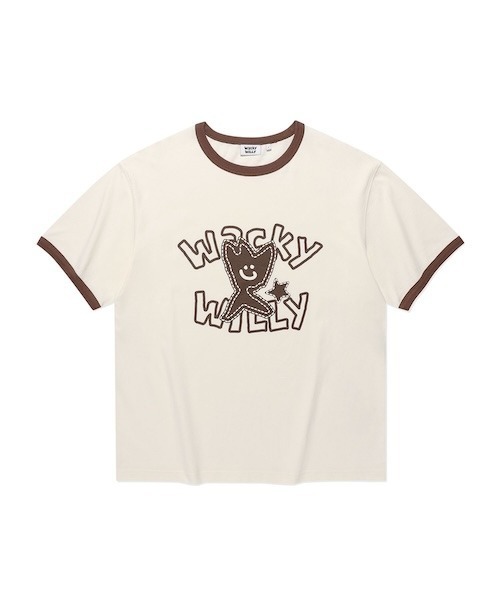 Wacky WiLLy(ワッキーウィリー)の「KIKY RINGER SHORT-SLEEVED T-SHIRT(Tシャツ/カットソー・メンズ・グリーン/ブラウン/ネイビー・X-LARGE/LARGE/MEDIUM/SMALL)」の4枚目の写真