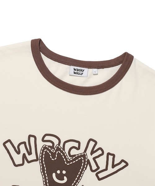 Wacky WiLLy(ワッキーウィリー)の「KIKY RINGER SHORT-SLEEVED T-SHIRT(Tシャツ/カットソー・メンズ・グリーン/ブラウン/ネイビー・X-LARGE/LARGE/MEDIUM/SMALL)」の6枚目の写真