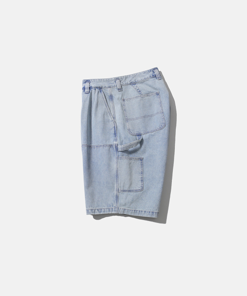MOIF（モイフ）の「[SS26] WIDE CARPENTER DENIM SHORTS / BLEACHED INDIGO（デニムパンツ・メンズ・その他・1(S)/2(M)/3(L)）」の2枚目の写真