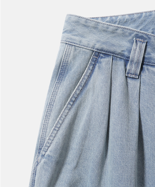 MOIF（モイフ）の「[SS26] WIDE CARPENTER DENIM SHORTS / BLEACHED INDIGO（デニムパンツ・メンズ・その他・1(S)/2(M)/3(L)）」の5枚目の写真