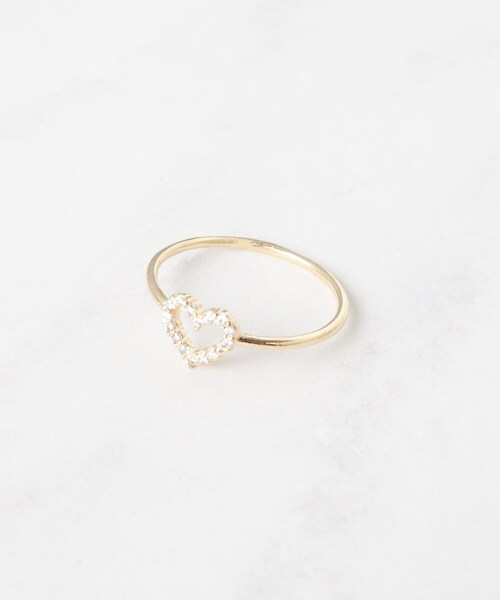 couture brooch(クチュールブローチ)の「ハートビジューリング(リング・レディース・ゴールド・00)」の1枚目の写真