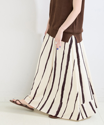 B.C STOCK（ベーセーストック）の「手洗い可 / ウォーターカラータッチプリントスカート（スカート）」