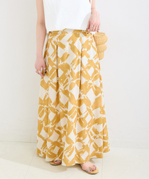 B.C STOCK（ベーセーストック）の「手洗い可 / ウォーターカラータッチプリントスカート（スカート）」