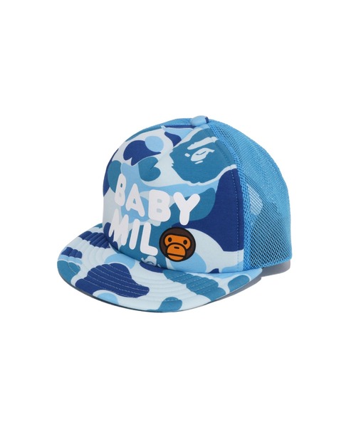 A BATHING APE(アベイシングエイプ)の「ABC CAMO BABY MILO MESH CAP(キャップ・キッズ・ブルー/イエロー/ピンク・FREE)」の2枚目の写真