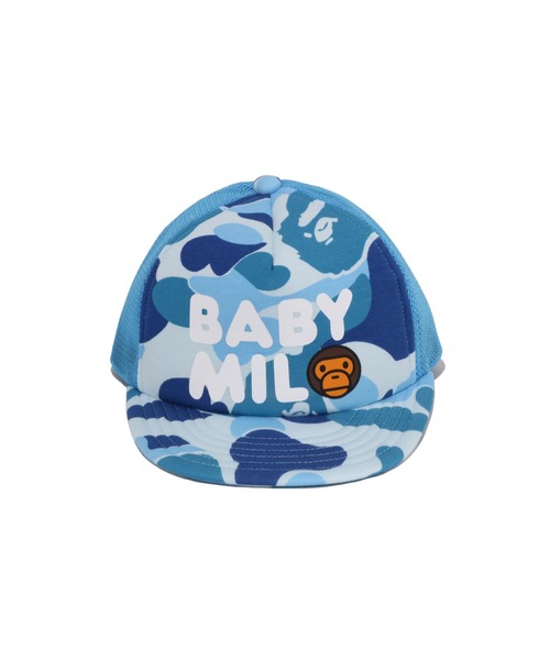 A BATHING APE(アベイシングエイプ)の「ABC CAMO BABY MILO MESH CAP(キャップ・キッズ・ブルー/イエロー/ピンク・FREE)」の4枚目の写真