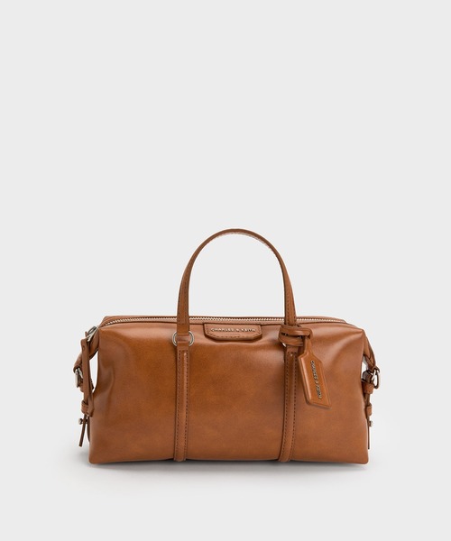CHARLES & KEITH(チャールズ & キース)の「Fergie ミニファーギー ボウリングバッグ(トートバッグ・レディース・スミクロ/ダークブラウン系3/ライトカーキ・S)」の16枚目の写真