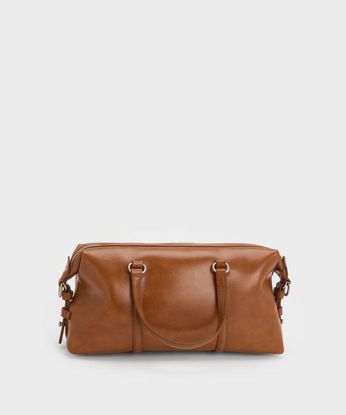 CHARLES & KEITH(チャールズ & キース)の「Fergie ミニファーギー ボウリングバッグ(トートバッグ・レディース・スミクロ/ダークブラウン系3/ライトカーキ・S)」の18枚目の写真