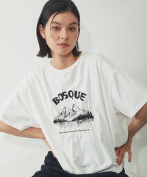 【接触冷感】クリアー天竺 シャーリングロゴTシャツ