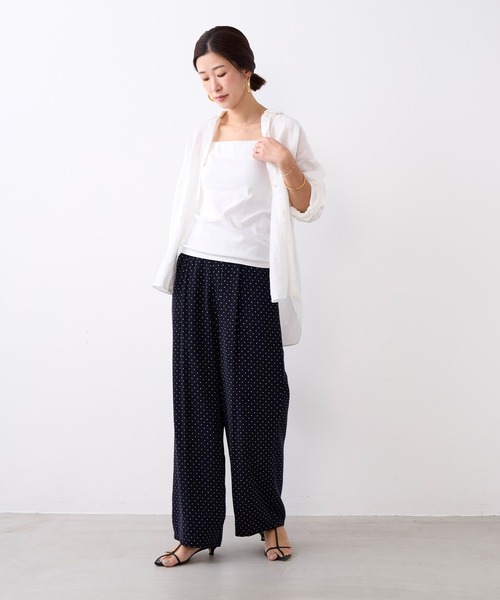 MICA&DEAL(マイカ&ディール)の「とろみタックパンツ〈2サイズ展開〉〈セットアップ対応〉(その他パンツ・レディース・ダークグリーン/マルチ/ベージュ・38/36)」の20枚目の写真