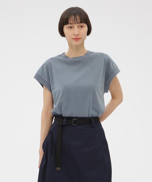 MHL.(エムエイチエル)の「FADED ROUGH COTTON JERSEY TOP(Tシャツ/カットソー・レディース・グリーン/グレー系その他2/ベージュ系その他3・2)」の2枚目の写真