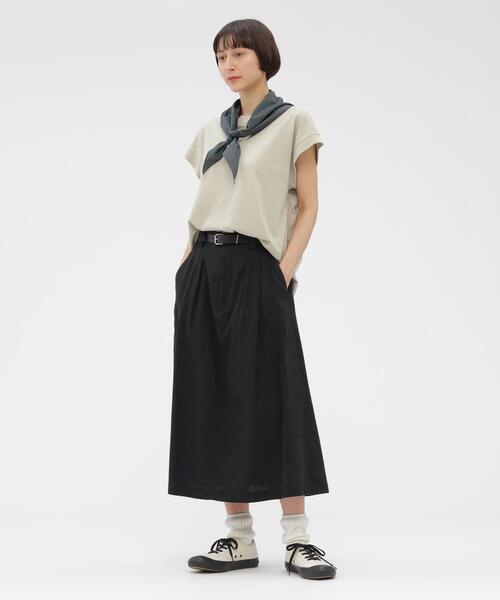 MHL.(エムエイチエル)の「FADED ROUGH COTTON JERSEY TOP(Tシャツ/カットソー・レディース・グリーン/グレー系その他2/ベージュ系その他3・2)」の8枚目の写真