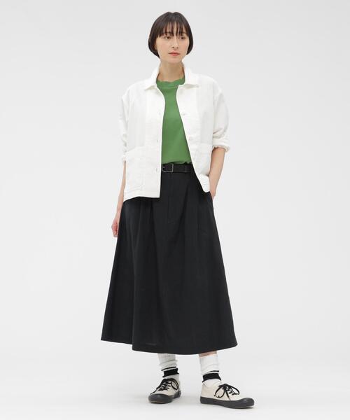 MHL.(エムエイチエル)の「FADED ROUGH COTTON JERSEY TOP(Tシャツ/カットソー・レディース・グリーン/グレー系その他2/ベージュ系その他3・2)」の12枚目の写真