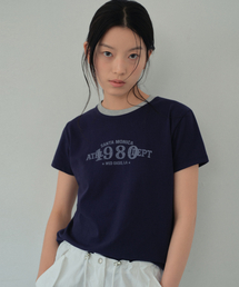 モニカリンガーハーフTシャツ_NAVY(WB6TP30)