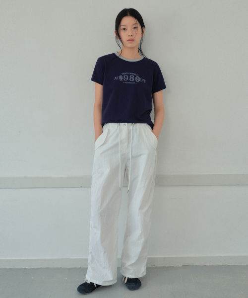 WEDNESDAYOASISFORWOMEN（ウェンズデー オアシス フォー ウーマン）の「モニカリンガーハーフTシャツ_NAVY(WB6TP30)（Tシャツ/カットソー・レディース・ネイビー・FREE）」の3枚目の写真