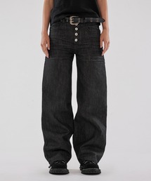 WISH FOR EVER(�E�B�b�V���t�H�[�G�o�[)��ASSORT LINES STRAIGHT PANTS/�A�\�[�g���C���X�g���[�g�p���c(�f�j���p���c)