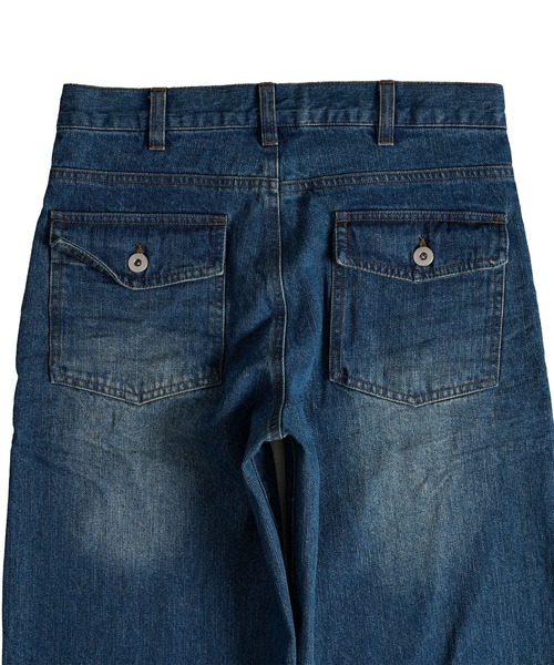 WISH FOR EVER(ウィッシュフォーエバー)の「ASSORT LINES STRAIGHT PANTS/アソートラインストレートパンツ(デニムパンツ・メンズ・ブラック/ホワイト/ライトインディゴブルー/インディゴブルー・LARGE/MEDIUM/SMALL)」の6枚目の写真