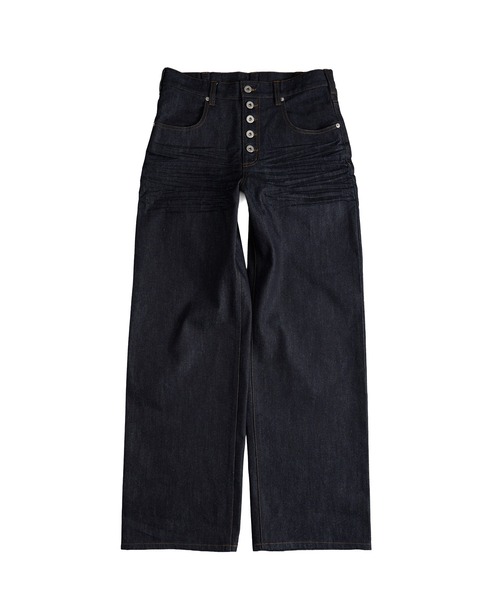 WISH FOR EVER(ウィッシュフォーエバー)の「ASSORT LINES STRAIGHT PANTS/アソートラインストレートパンツ(デニムパンツ・メンズ・ブラック/ホワイト/ライトインディゴブルー/インディゴブルー・LARGE/MEDIUM/SMALL)」の10枚目の写真