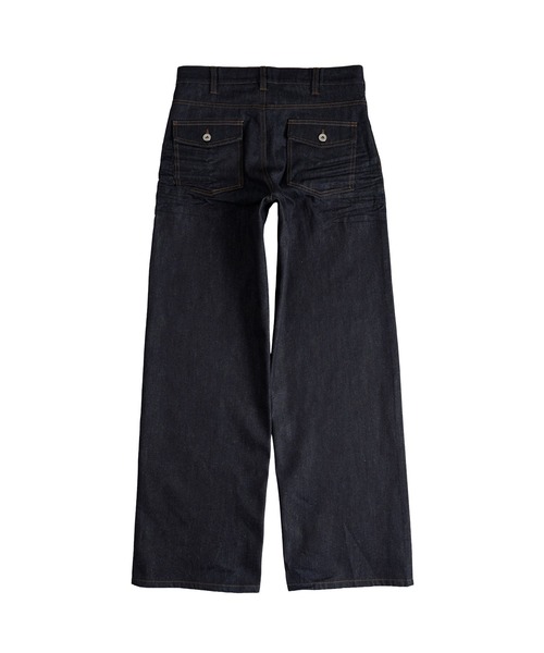 WISH FOR EVER(ウィッシュフォーエバー)の「ASSORT LINES STRAIGHT PANTS/アソートラインストレートパンツ(デニムパンツ・メンズ・ブラック/ホワイト/ライトインディゴブルー/インディゴブルー・LARGE/MEDIUM/SMALL)」の12枚目の写真