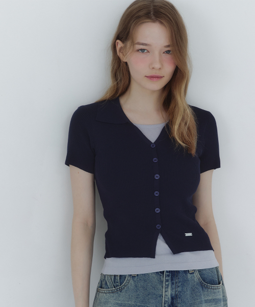 MICANE(ミケーネ)の「イエレナカラリングレイヤードニット(ニット/セーター・レディース・スカイブルー/ダークネイビー・SMALL/MEDIUM/LARGE/X-LARGE)」の3枚目の写真