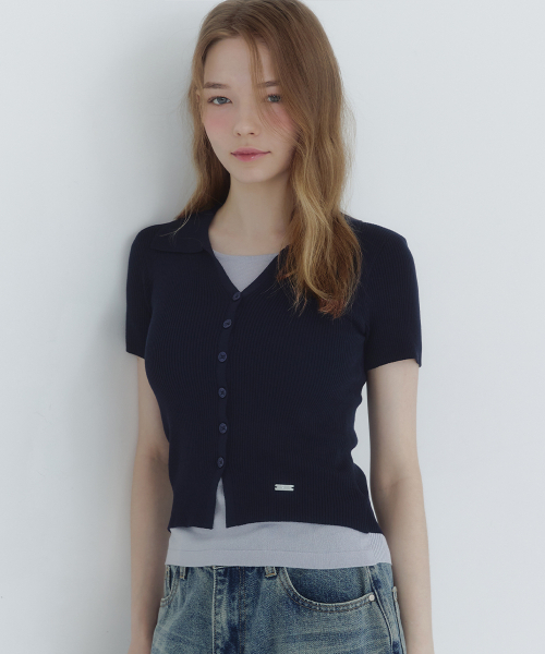 MICANE(ミケーネ)の「イエレナカラリングレイヤードニット(ニット/セーター・レディース・スカイブルー/ダークネイビー・SMALL/MEDIUM/LARGE/X-LARGE)」の4枚目の写真
