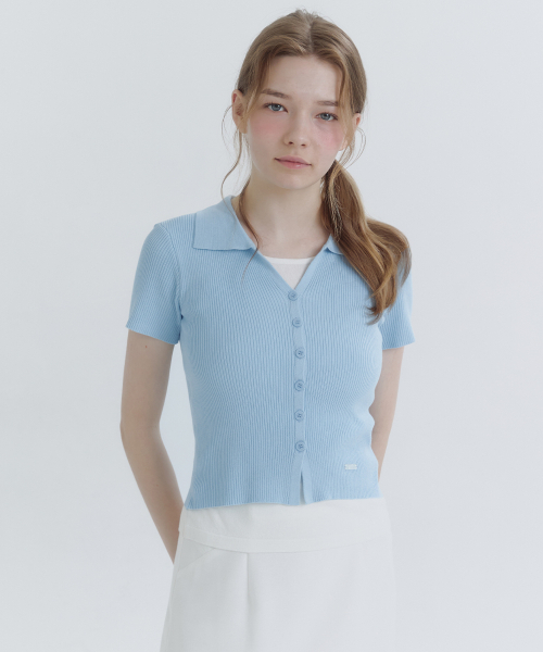 MICANE(ミケーネ)の「イエレナカラリングレイヤードニット(ニット/セーター・レディース・スカイブルー/ダークネイビー・SMALL/MEDIUM/LARGE/X-LARGE)」の8枚目の写真