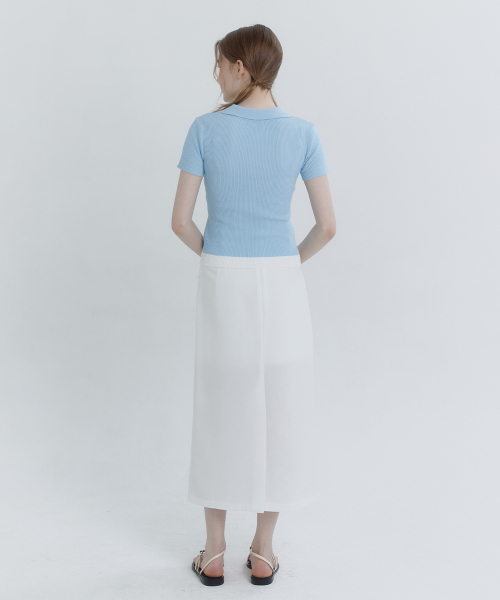 MICANE(ミケーネ)の「イエレナカラリングレイヤードニット(ニット/セーター・レディース・スカイブルー/ダークネイビー・SMALL/MEDIUM/LARGE/X-LARGE)」の11枚目の写真