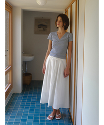 Via flare skirt (white)