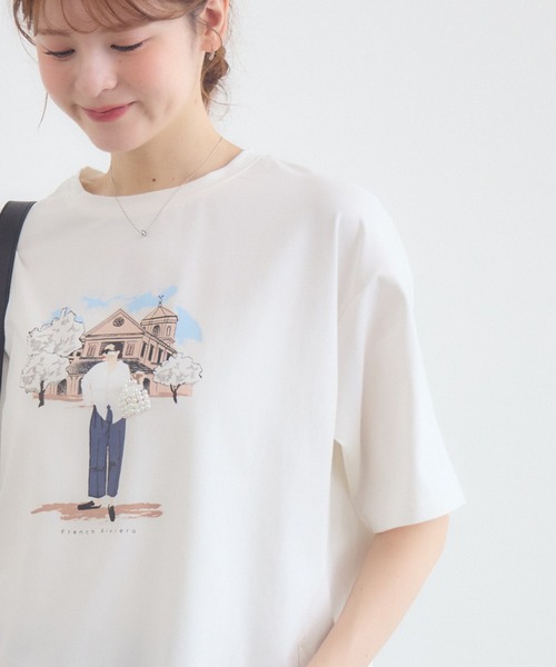 KATHARINE ROSS(キャサリンロス)の「ドールモチーフTシャツ(Tシャツ/カットソー・レディース・オフホワイト/ブラック・FREE)」の2枚目の写真