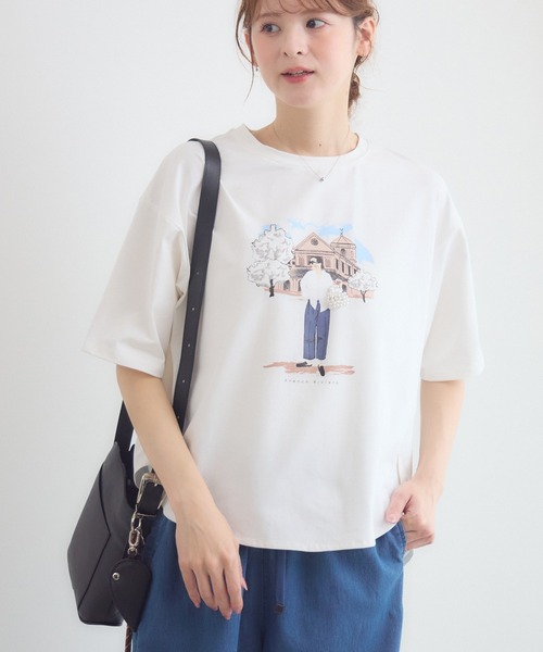 KATHARINE ROSS(キャサリンロス)の「ドールモチーフTシャツ(Tシャツ/カットソー・レディース・オフホワイト/ブラック・FREE)」の3枚目の写真